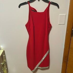 Red BodyCon Cocktail Dress